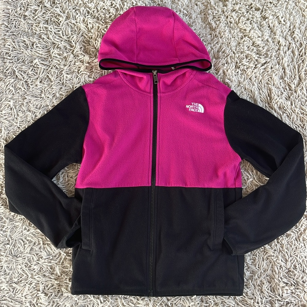The North Face size L girls zip up hoodie fleece